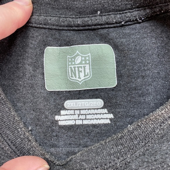 NFL Detroit Lions Shirt Mens 2XL Gray Graphic Short Sleeve Football Tee - Picture 2 of 9